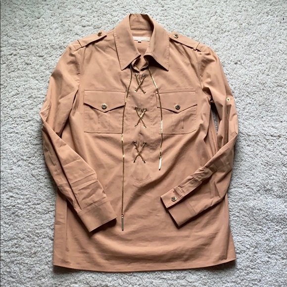 Michael Kors collection chain lace up military top - Picture 2 of 8